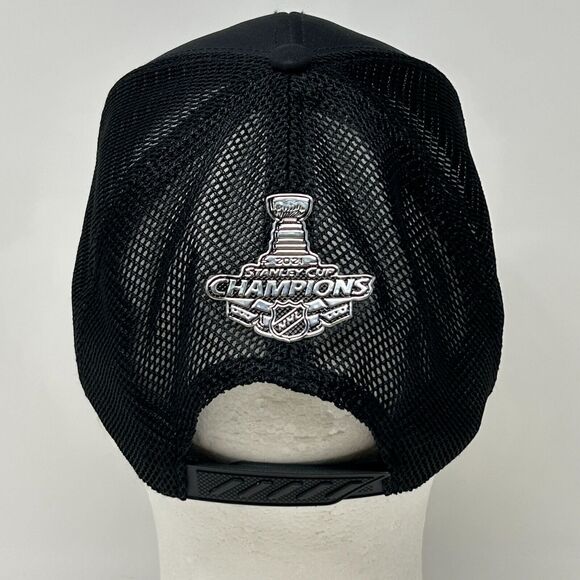 Tampa Bay Lightning 2021 Stanley Cup Trucker Hat Cap Black Fanatics Snapback NHL - Picture 3 of 10